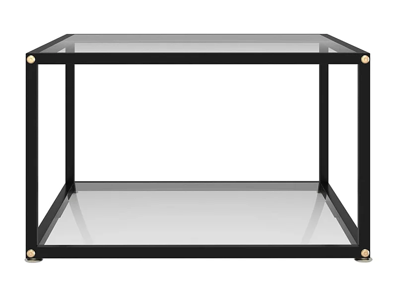 Salontafel | Woonkamertafel | Koffietafel 60x60x35 cm gehard glas transparant