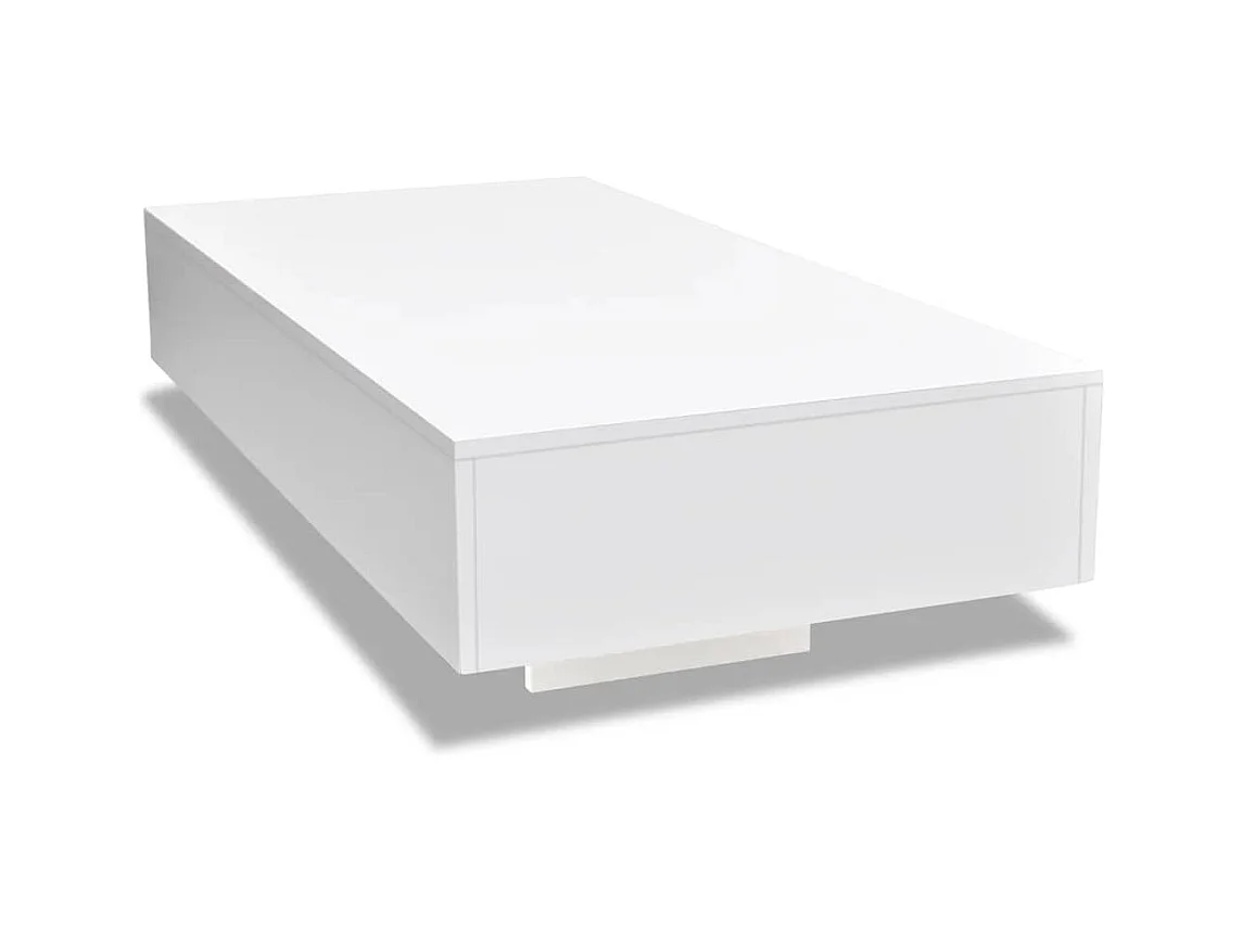 Table basse salon-Table d'appoint blanc brillant SHL40499