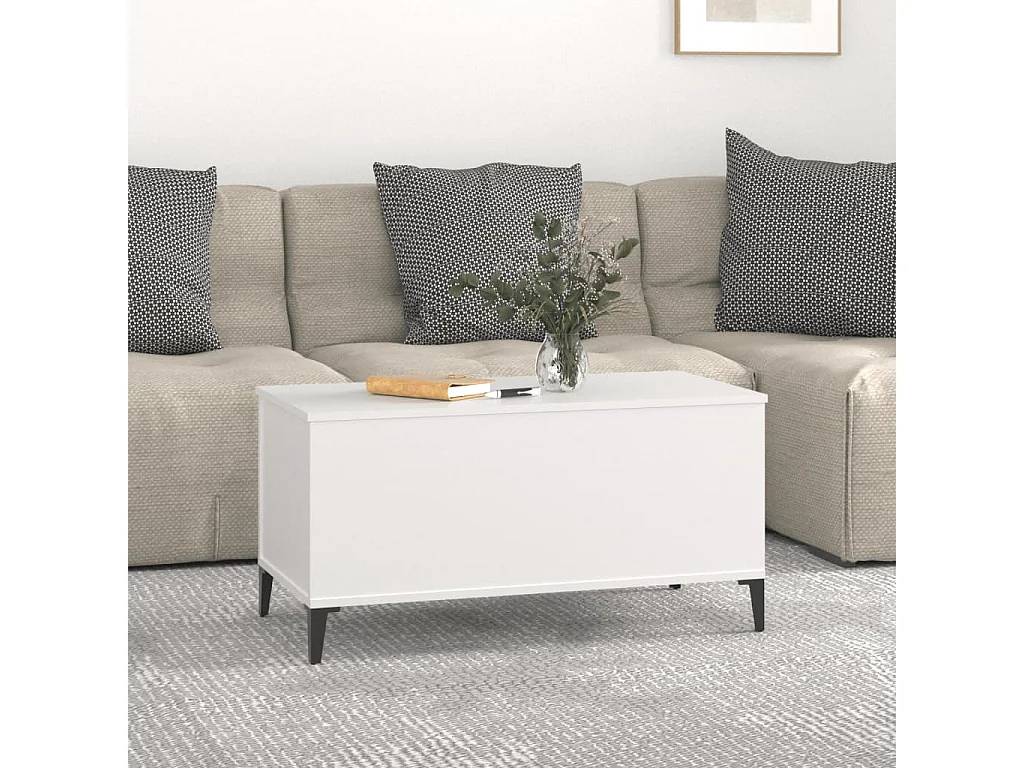 Mesa de centro | Mesa auxiliar madera contrachapada roble ahumado 90x90x28 cm SHL4414