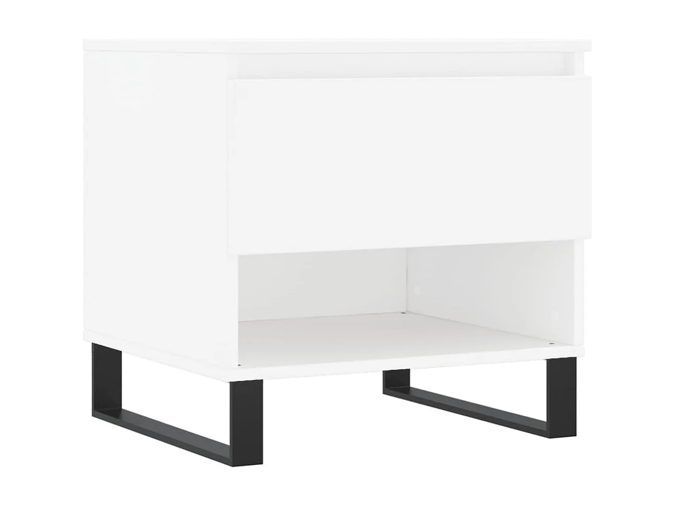 Lot de 2 Tables basses-Tables d'appoint blanc 50x46x50 cm bois d'ingénierie SHL80833