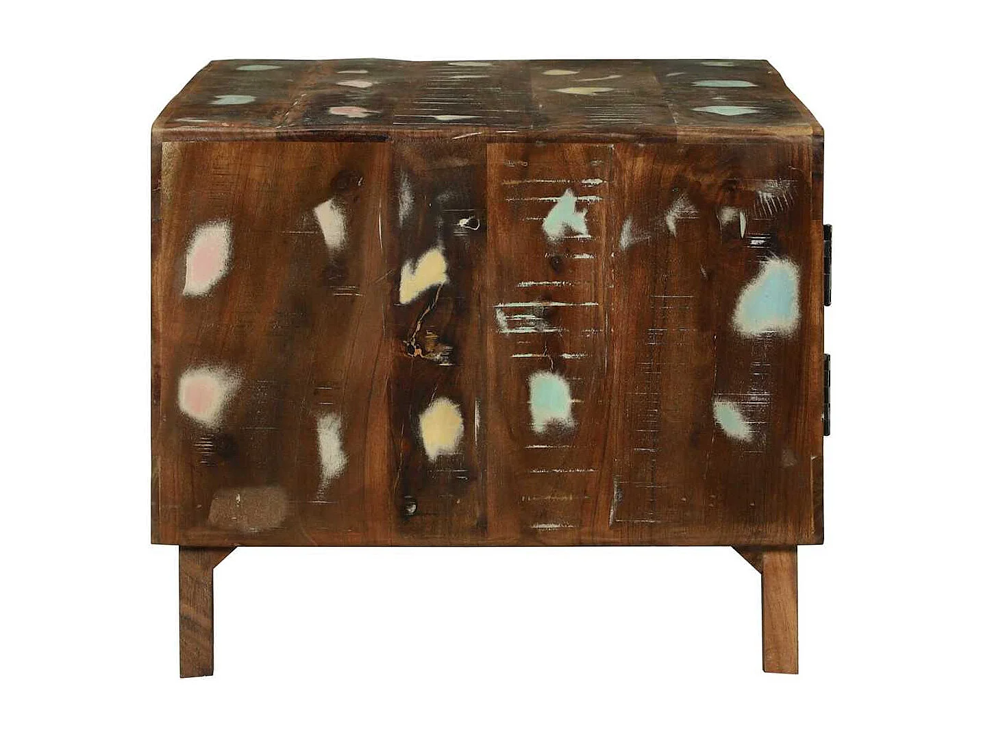 Couchtisch-Wohnzimmertisch-Beistelltische Mehrfarbig 80x54x45 cm Massives Altholz SHL14219