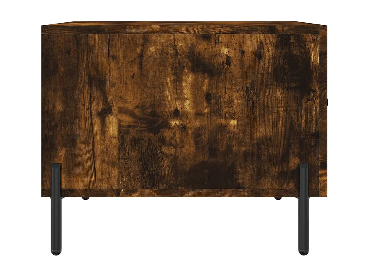 Lot de 2 Tables basses-Tables d'appoint chêne fumé 50x50x40 cm bois d'ingénierie SHL25943