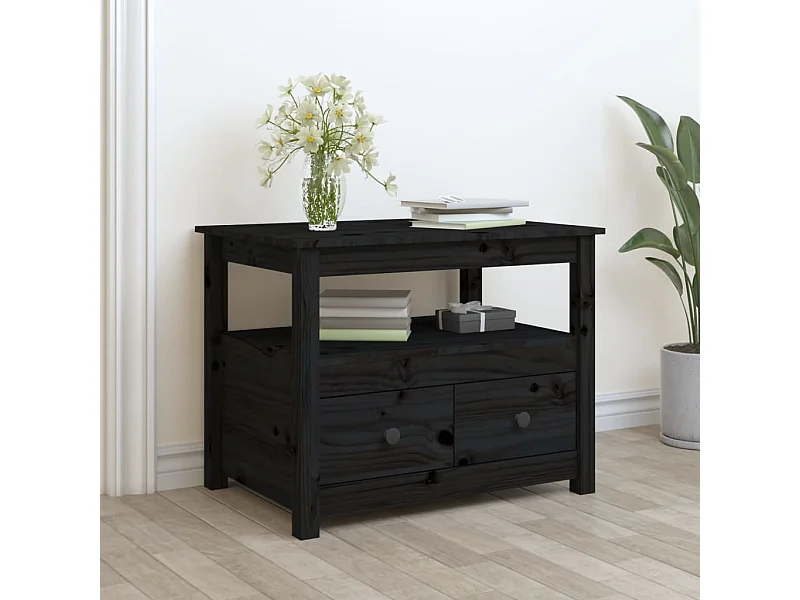 Mesa de centro | Mesa auxiliar madera contrachapada roble marrón 90x49x45 cm SHL3542