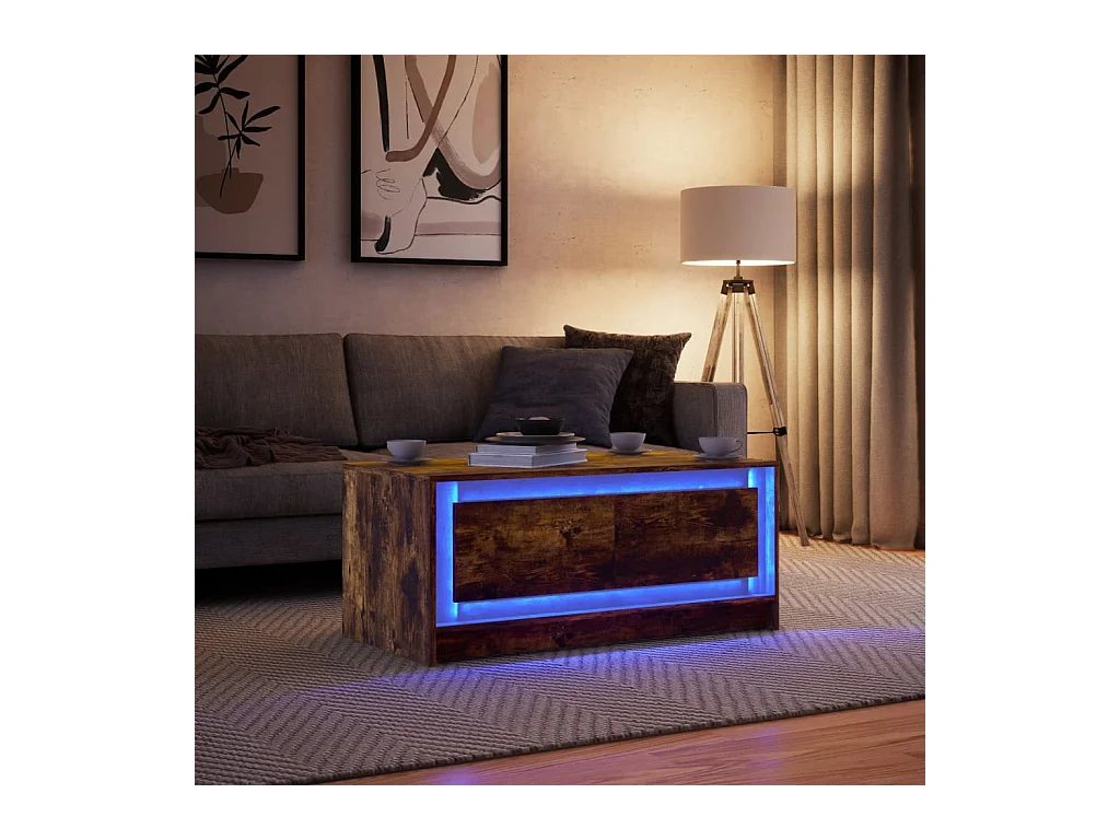 Mesa de centro-Mesa auxiliar madera maciza pino blanco marrón 87,5x42x44 cm SHL2268