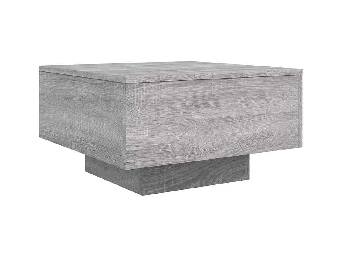 Mesa de centro-Mesa auxiliar de cuero sintético marrón oscuro 80x40x46 cm SHL4886