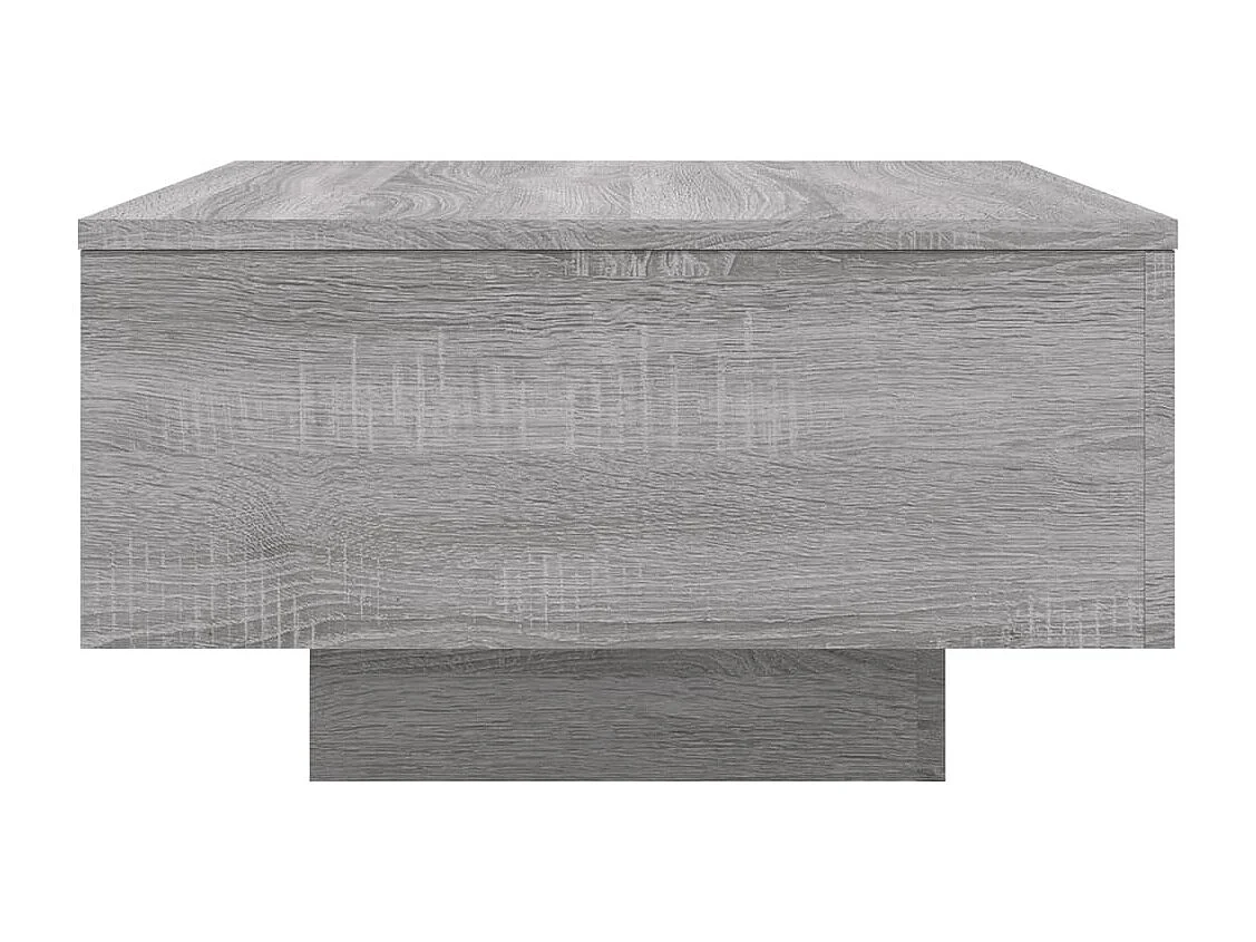 Mesa de centro-Mesa auxiliar de cuero sintético marrón oscuro 80x40x46 cm SHL4886