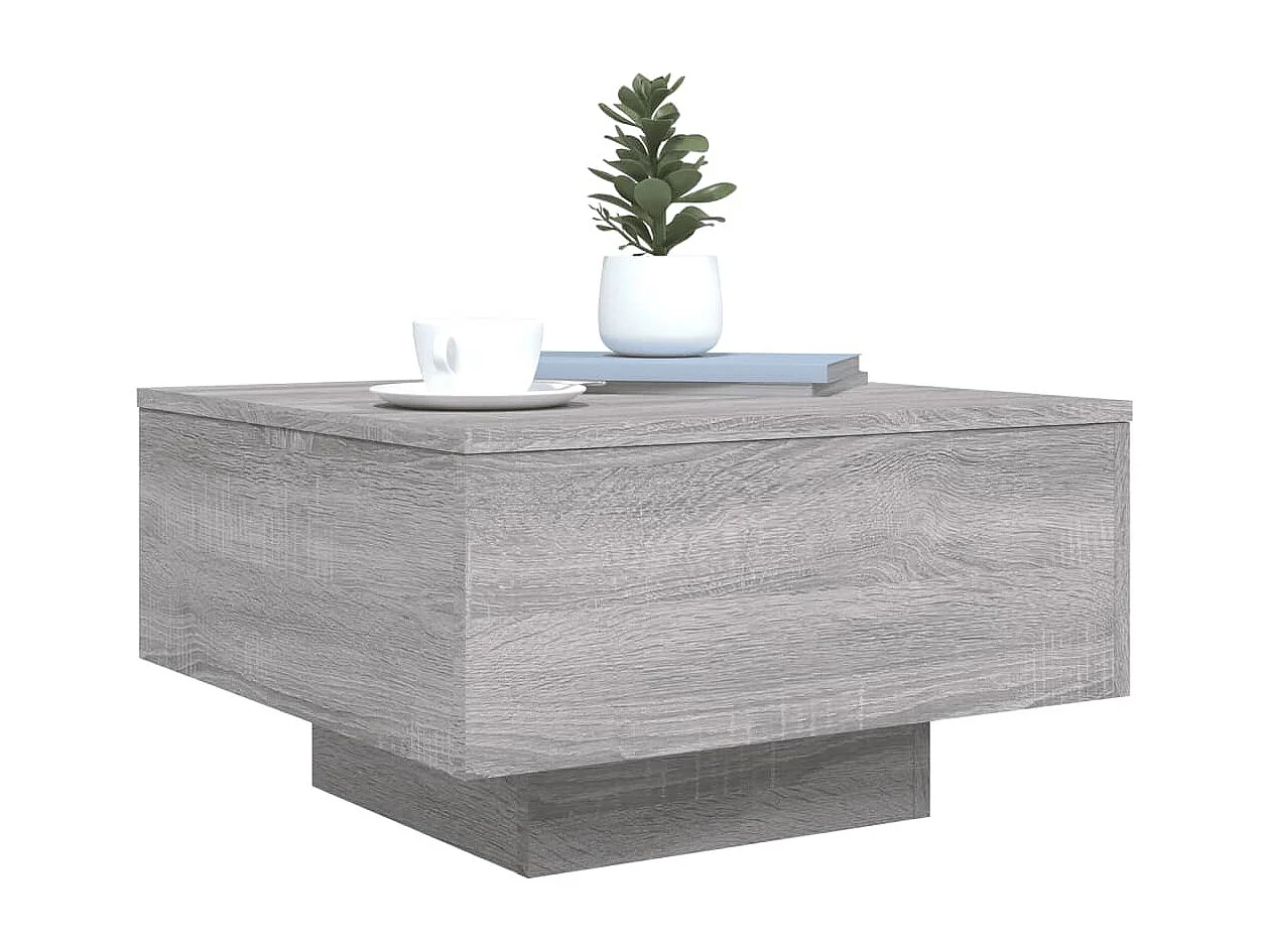 Couchtisch-Wohnzimmertisch-Beistelltische Grau Sonoma 55x55x31 cm Holzwerkstoff SHL75463