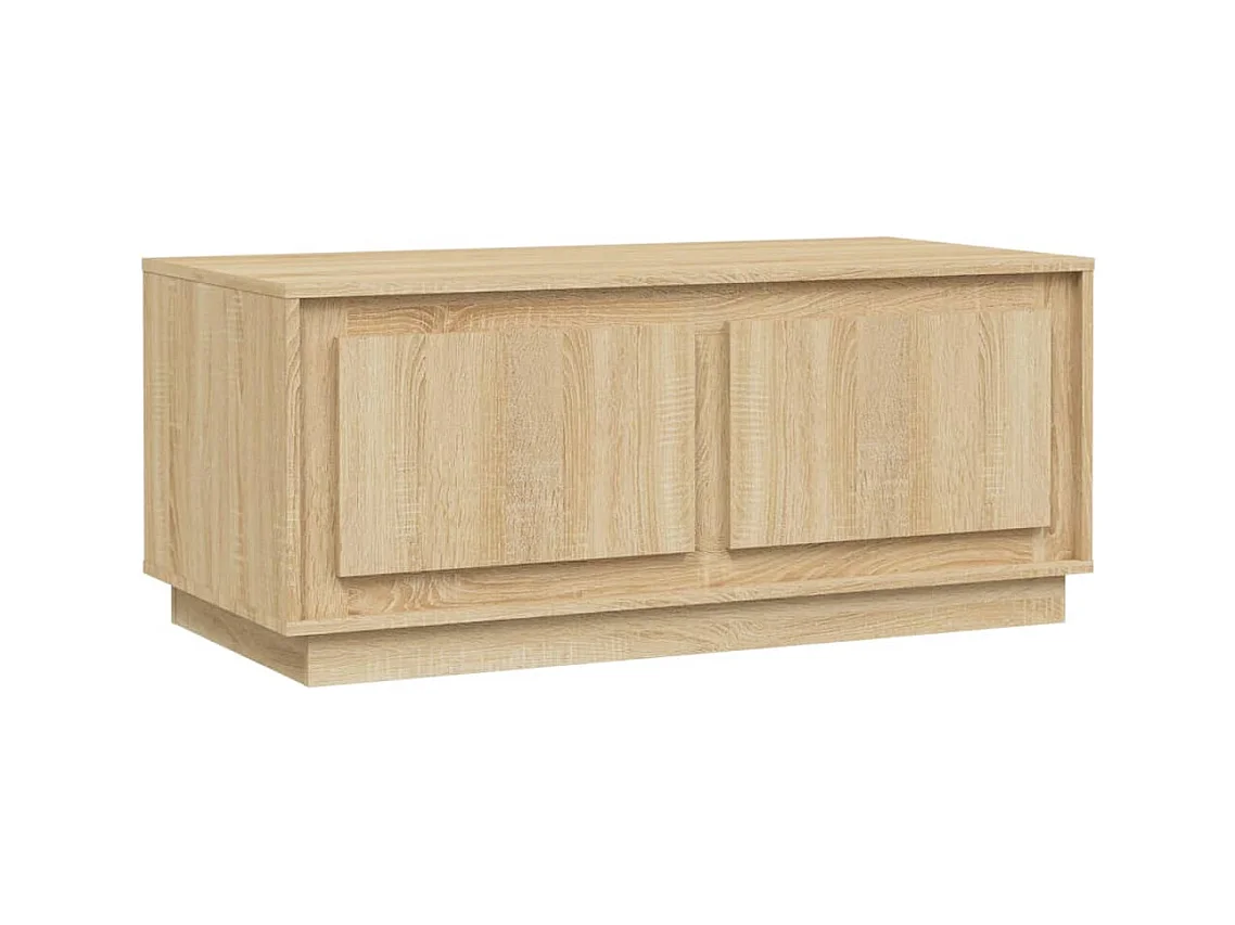 Mesa de centro | Mesa auxiliar madera contrachapada roble marrón 55x55x36,5 cm SHL2326