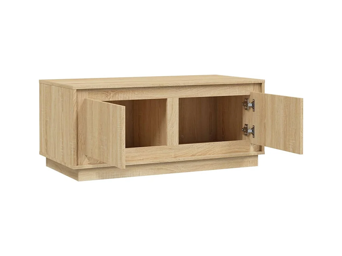 Mesa de centro | Mesa auxiliar madera contrachapada roble marrón 55x55x36,5 cm SHL2326