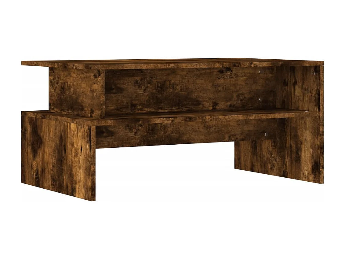 Couchtisch-Wohnzimmertisch-Beistelltische Räuchereiche 90x55x42,5 cm Holzwerkstoff SHL7371