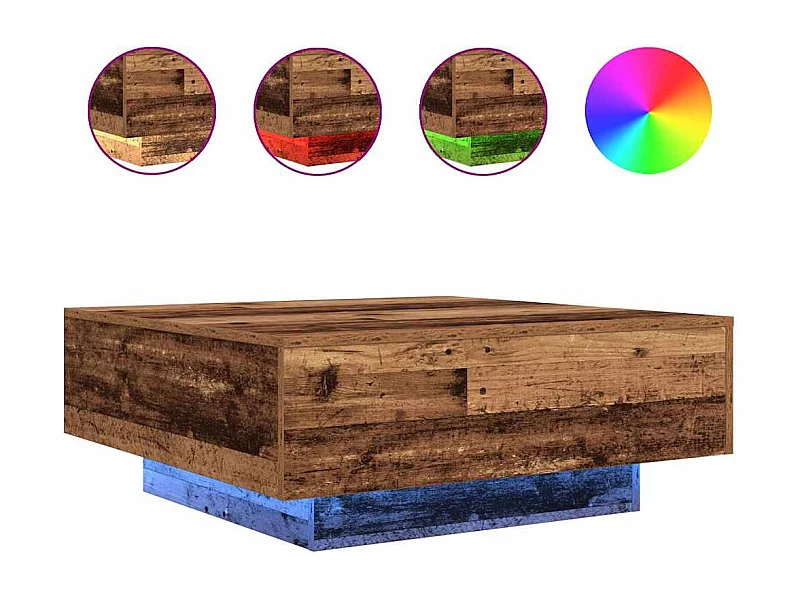 Mesa de centro-Mesa auxiliar-Mesita de centro madera contrachapada roble Sonoma 60x60x30 cm SHL275711