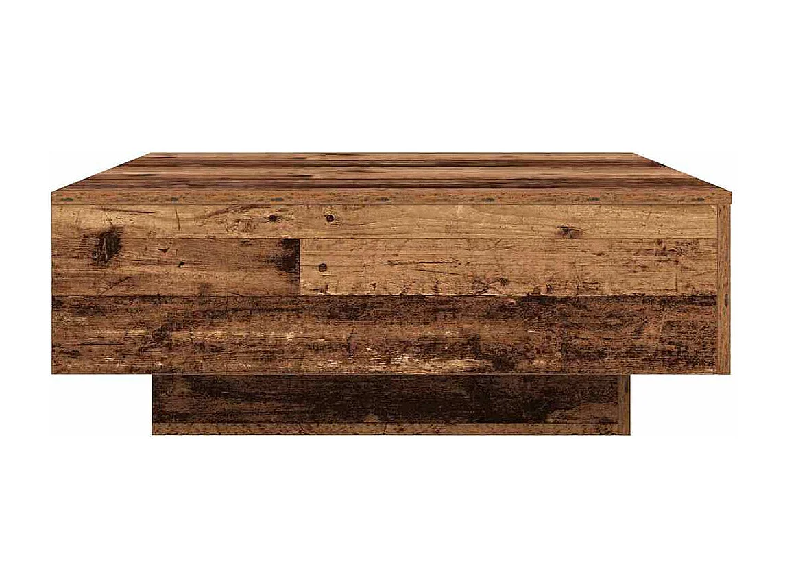Salontafel | Koffietafel Oud hout Blauw 80 x 80 x 31 cm Bewerkt hout