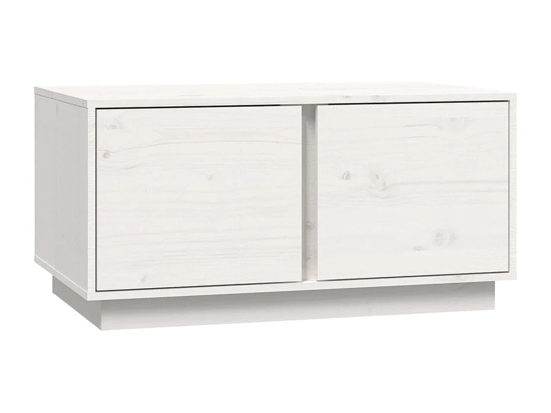 Couchtisch-Sofatisch-Beistelltische Weiß 80x50x40 cm Massivholz Kiefer SHL88562