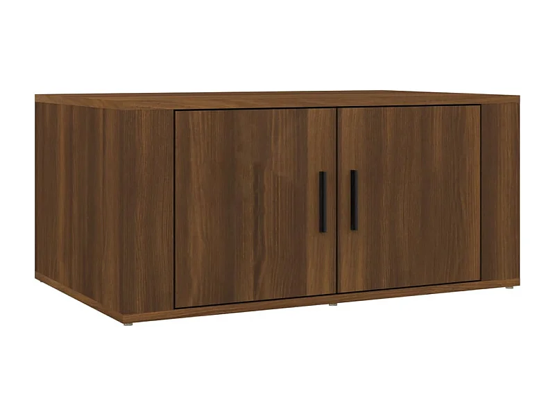 Mesa de centro | Mesa auxiliar madera contrachapada marrón roble 80x50x35 cm SHL3876