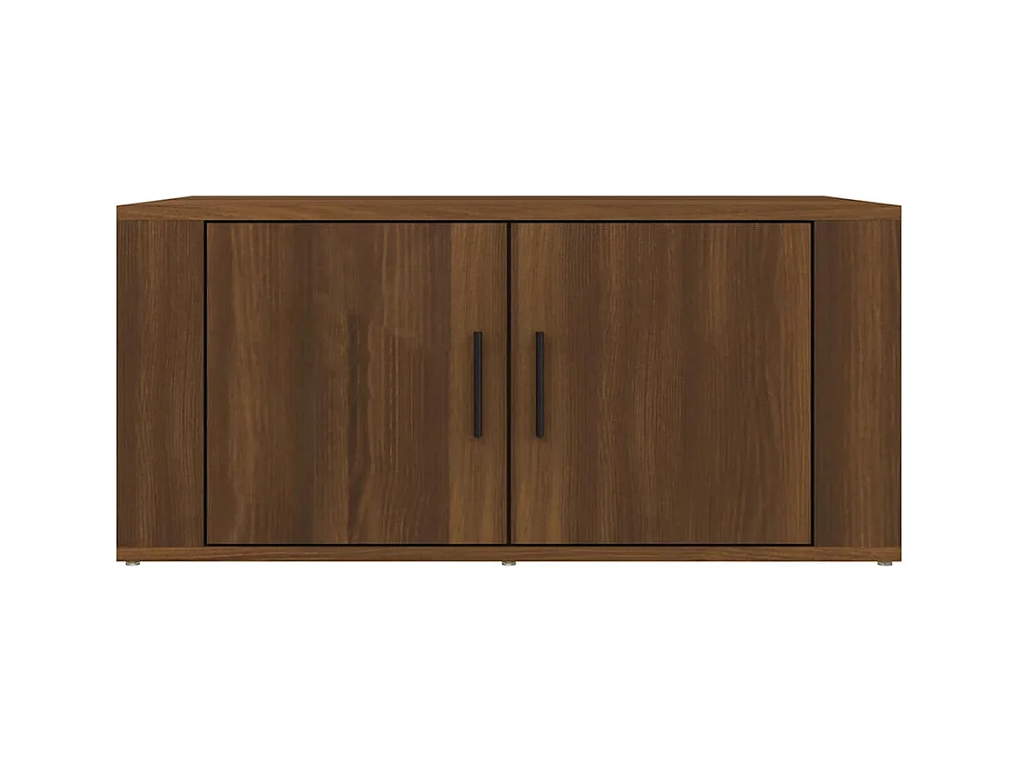 Mesa de centro | Mesa auxiliar madera contrachapada marrón roble 80x50x35 cm SHL3876