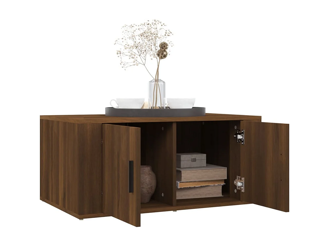 Couchtisch-Sofatisch-Beistelltische Braun Eichen-Optik 80x50x36 cm Holzwerkstoff SHL74024