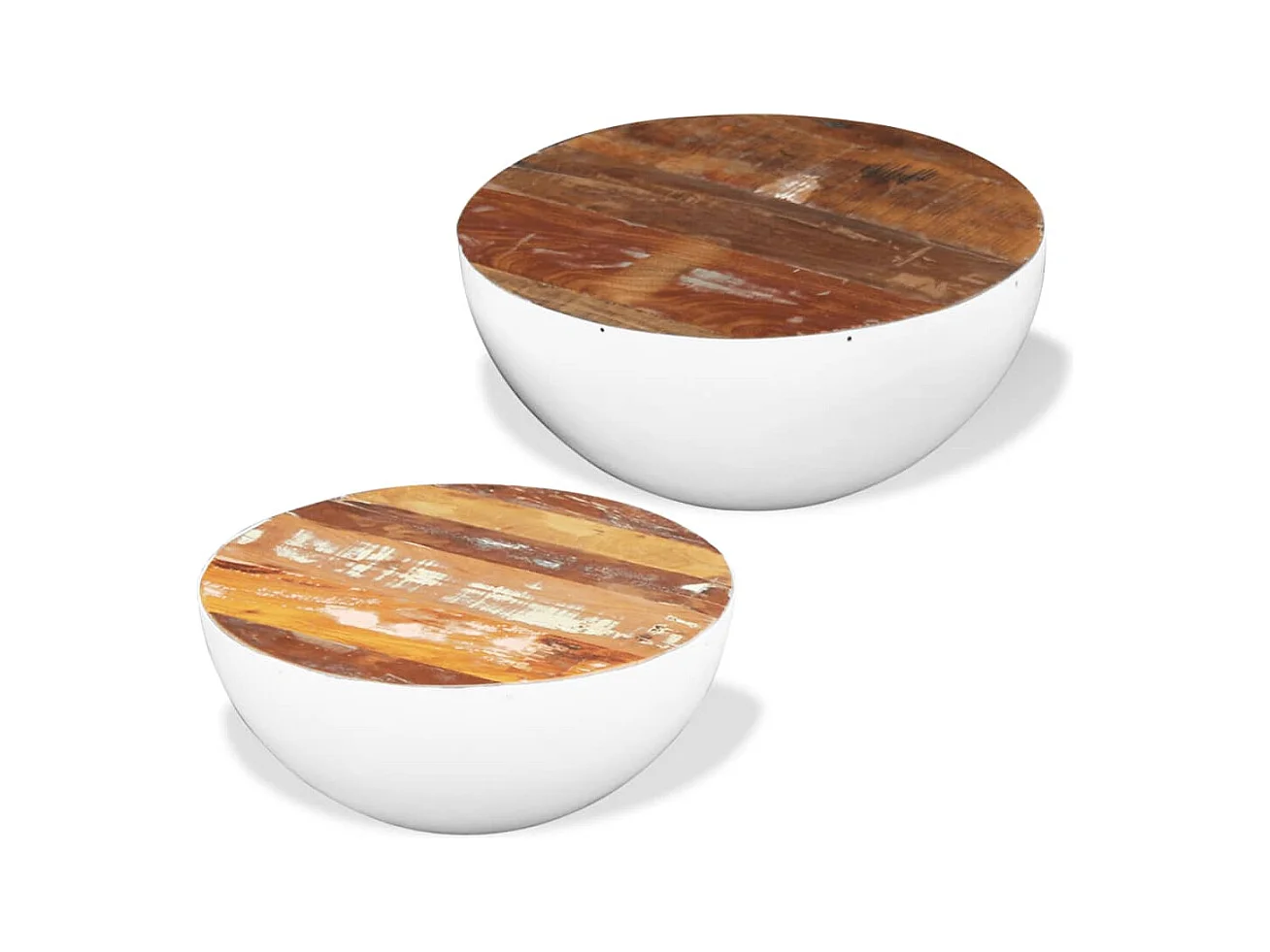 Mesa de centro | Mesa auxiliar salon de madera contrachapada marrón roble 40x40x40 cm SHL2907