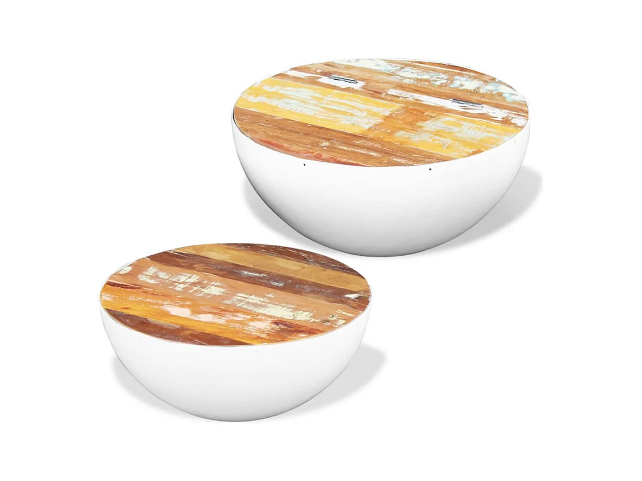 Mesa de centro | Mesa auxiliar salon de madera contrachapada marrón roble 40x40x40 cm SHL2907