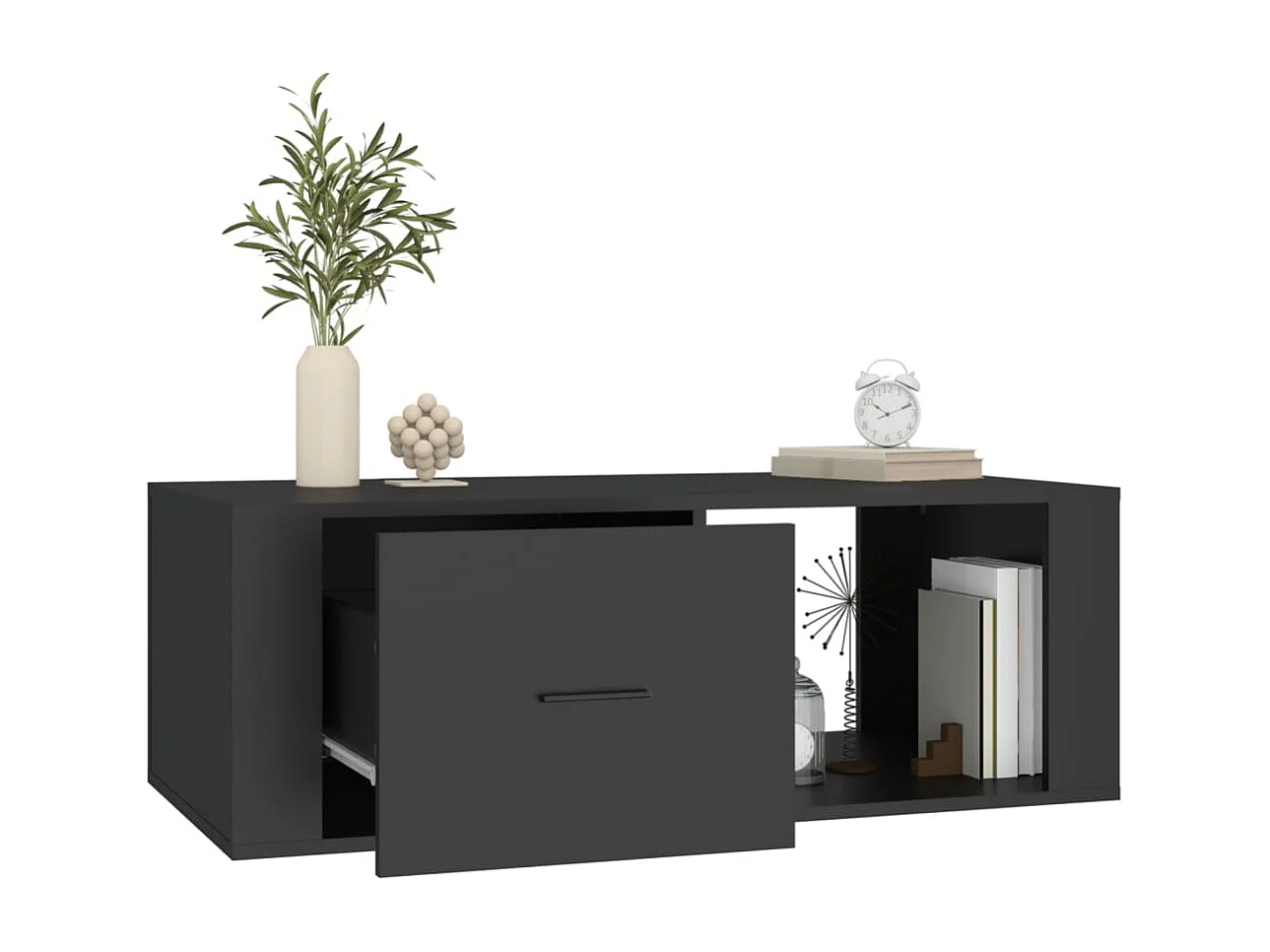 Couchtisch-Sofatisch-Beistelltische Schwarz 100x50,5x35 cm Holzwerkstoff SHL48986