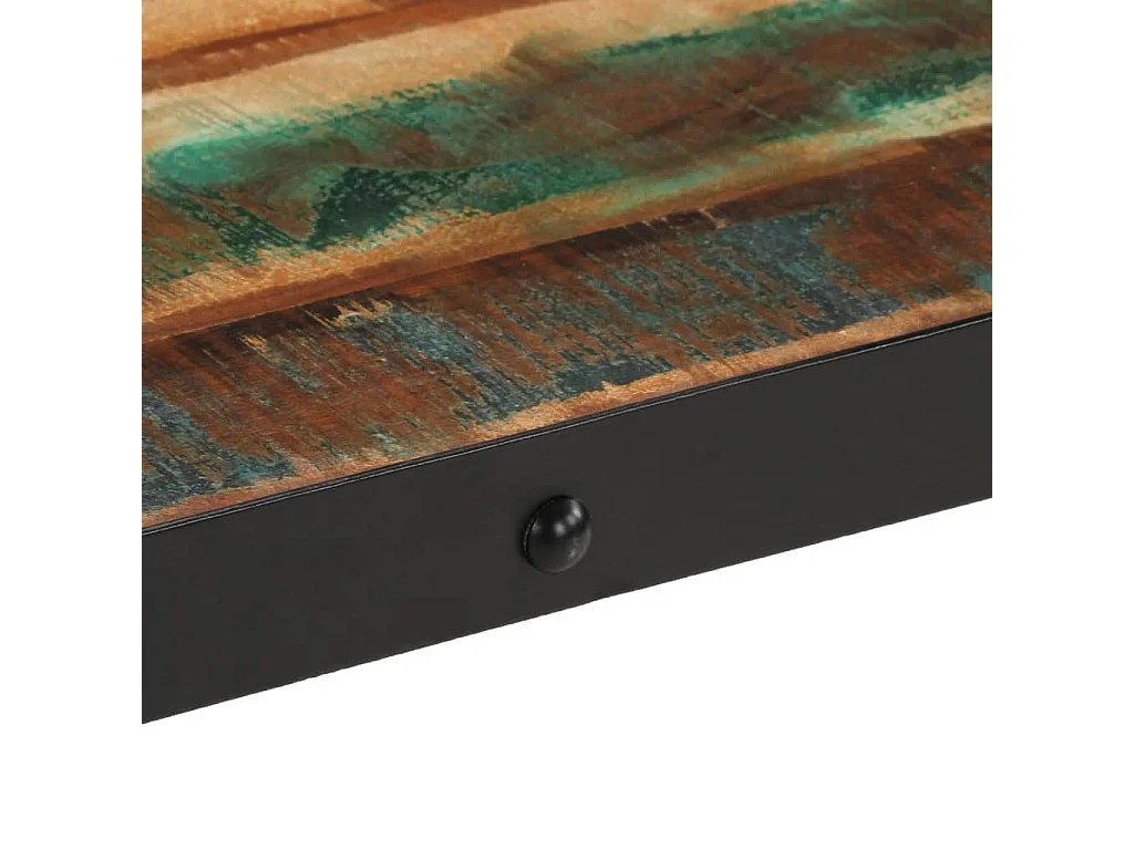 Mesa de centro | Mesa de apoio c/ rodas 100x55x26 cm madeira recuperada maciça