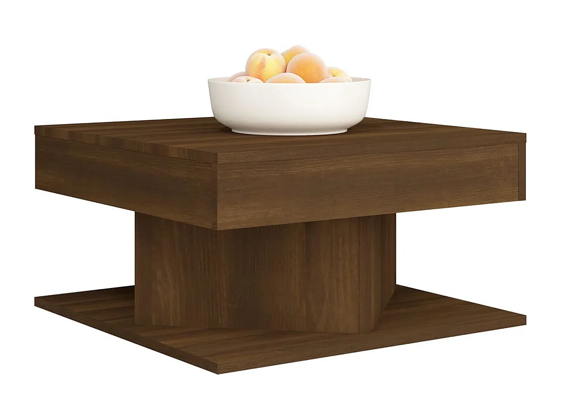 Table basse salon-Table d'appoint Chêne marron 57x57x30 cm Bois d'ingénierie SHL55799