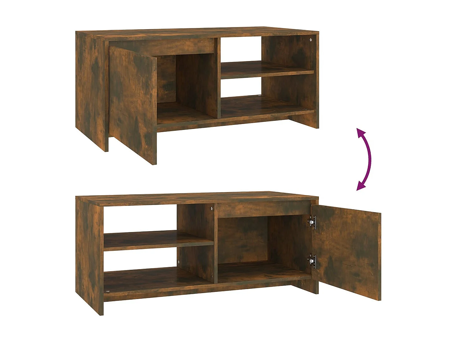 Mesa de centro | Mesa auxiliar madera contrachapada blanco 90x50x36,5 cm SHL3105