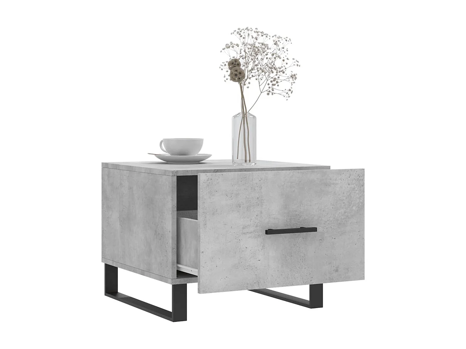 Table basse salon-Table d'appoint gris béton 50x50x40 cm bois d'ingénierie SHL28328