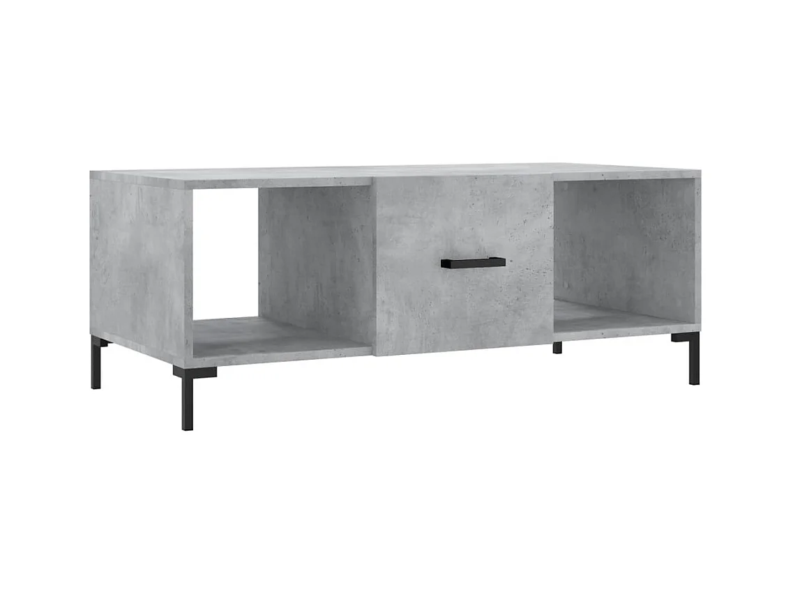 Table basse salon-Table d'appoint gris béton 102x50x40 cm bois d'ingénierie SHL52466