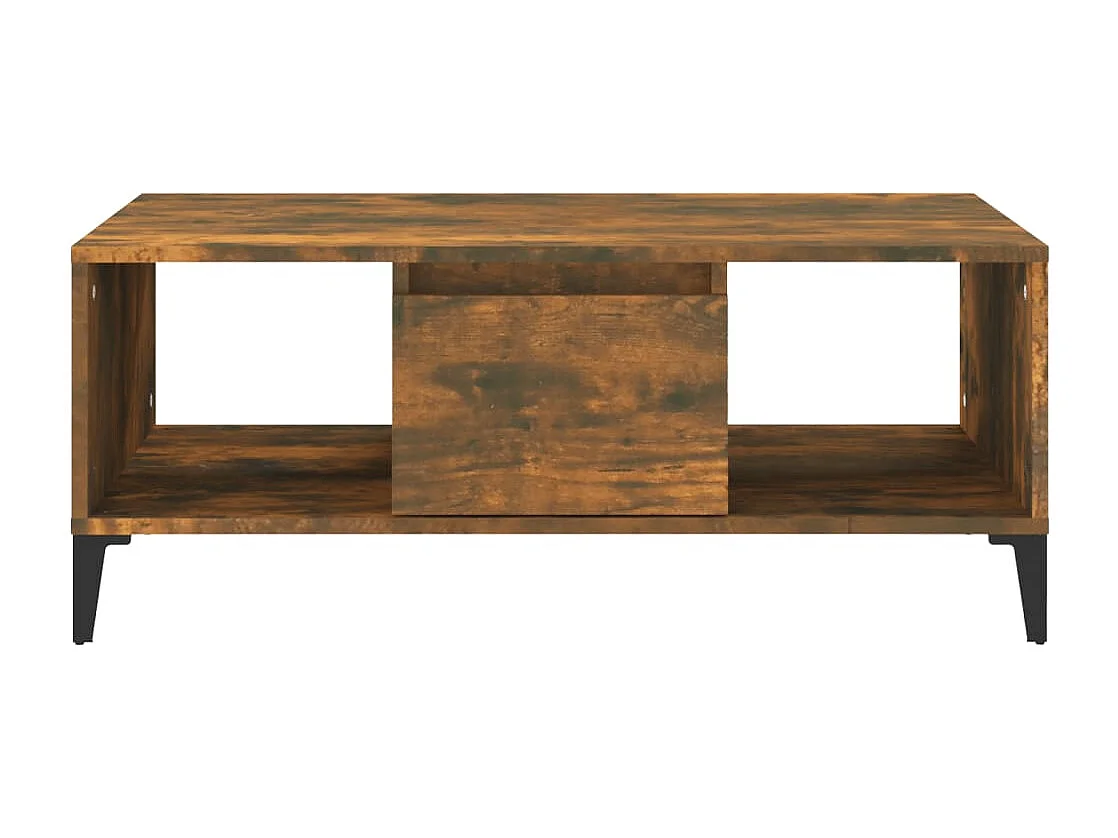 Mesa de centro | Mesa de apoio 90x50x36.5 cm derivados madeira carvalho fumado