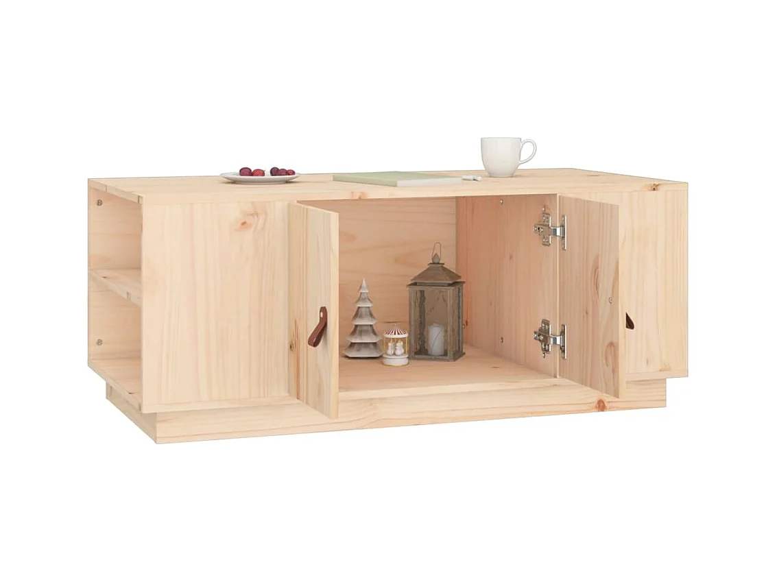 Mesa de centro | Mesa auxiliar madera contrachapada negro 90x49x45 cm SHL4642