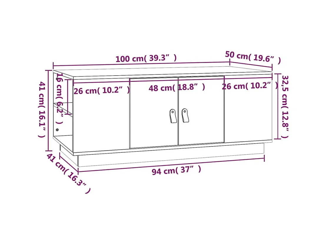 Mesa de centro | Mesa auxiliar madera contrachapada negro 90x49x45 cm SHL4642