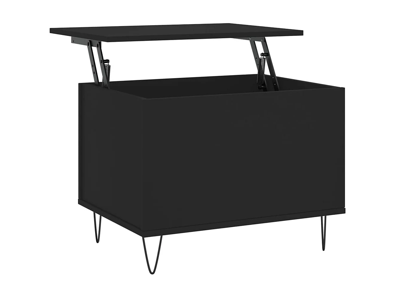 Salontafel | Woonkamertafel | Koffietafel 60x44,5x45 cm bewerkt hout zwart