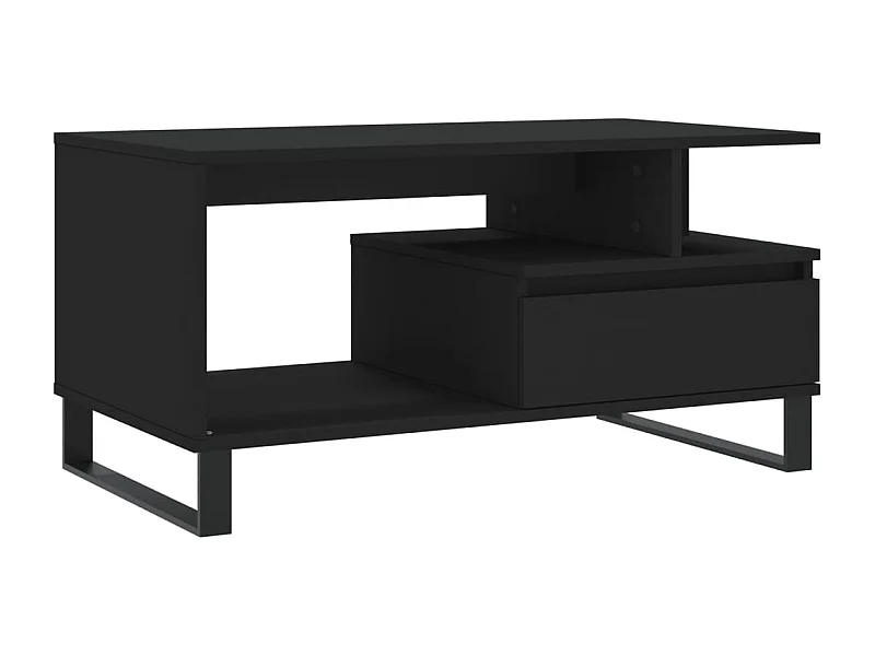 Mesa de centro | Mesa auxiliar y LED madera ingeniería gris hormigón 73x53x45cm SHL1042
