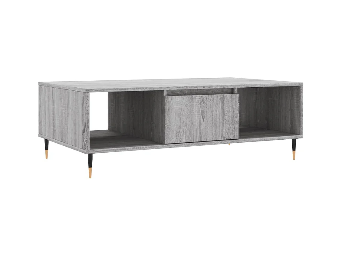 Table basse salon-Table d'appoint sonoma gris 104x60x35 cm bois d'ingénierie SHL18055