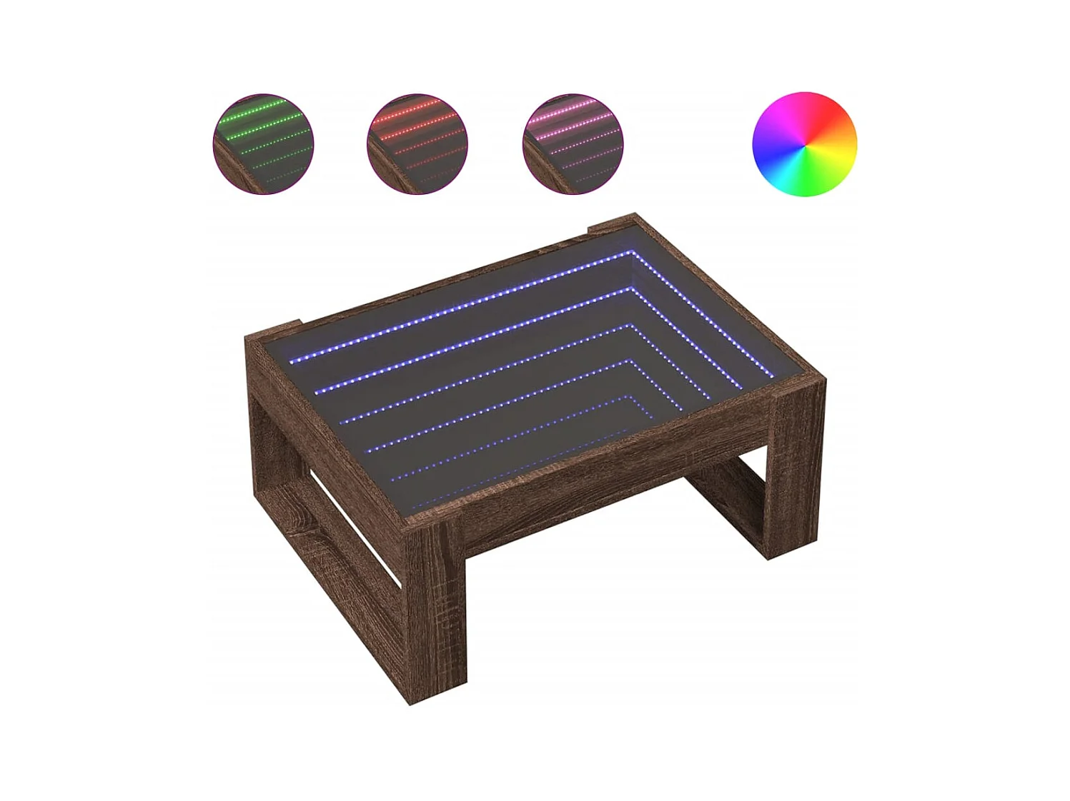 Mesa de centro-Mesa auxiliar madera de ingeniería gris hormigón 90x60x31 cm SHL2496