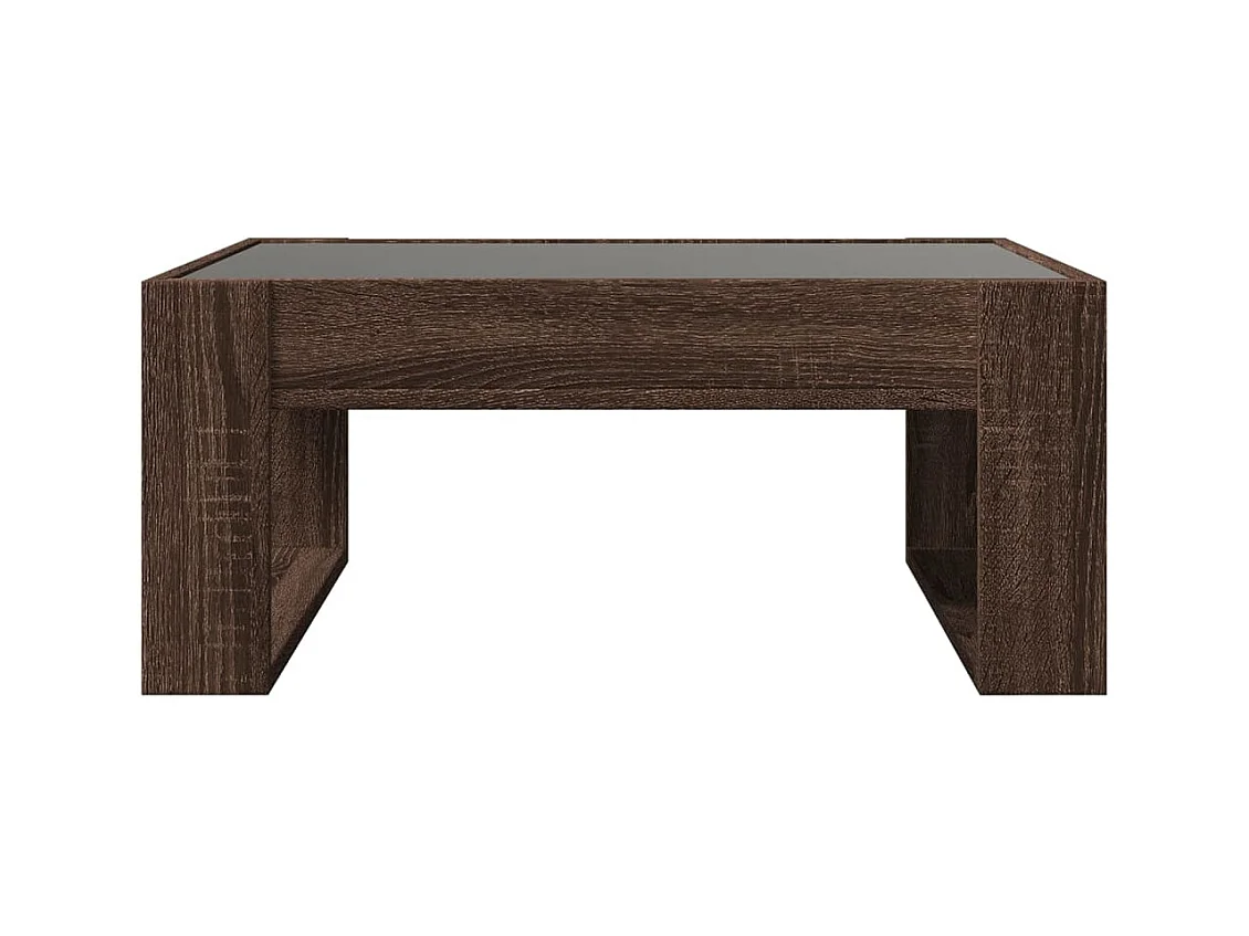 Mesa de centro-Mesa auxiliar madera de ingeniería gris hormigón 90x60x31 cm SHL2496