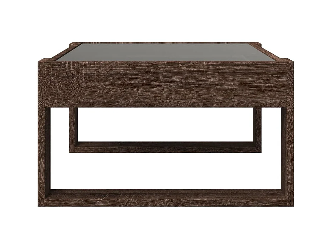 Mesa de centro-Mesa auxiliar madera de ingeniería gris hormigón 90x60x31 cm SHL2496