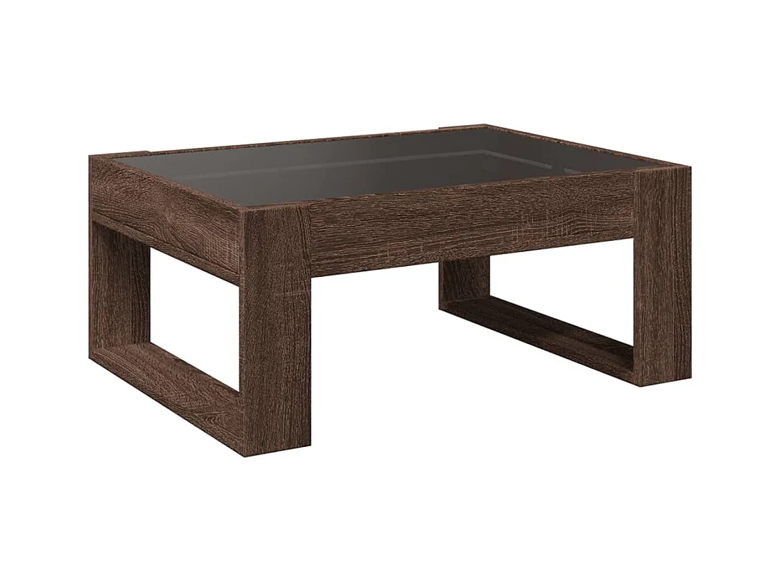 Mesa de centro-Mesa auxiliar madera de ingeniería gris hormigón 90x60x31 cm SHL2496