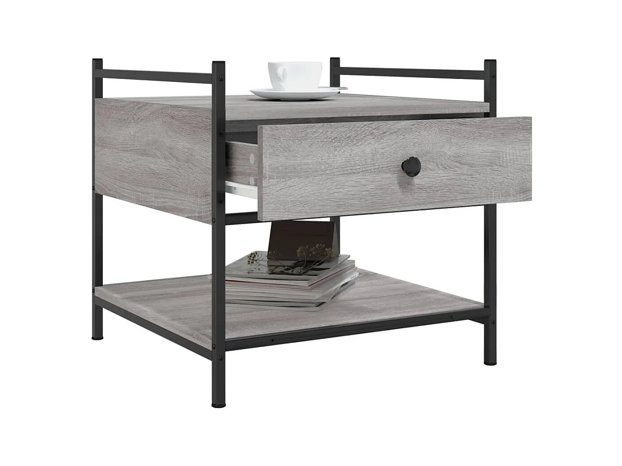 Mesa de centro-Mesa auxiliar acero inoxidable madera maciza traviesa dorado SHL4069