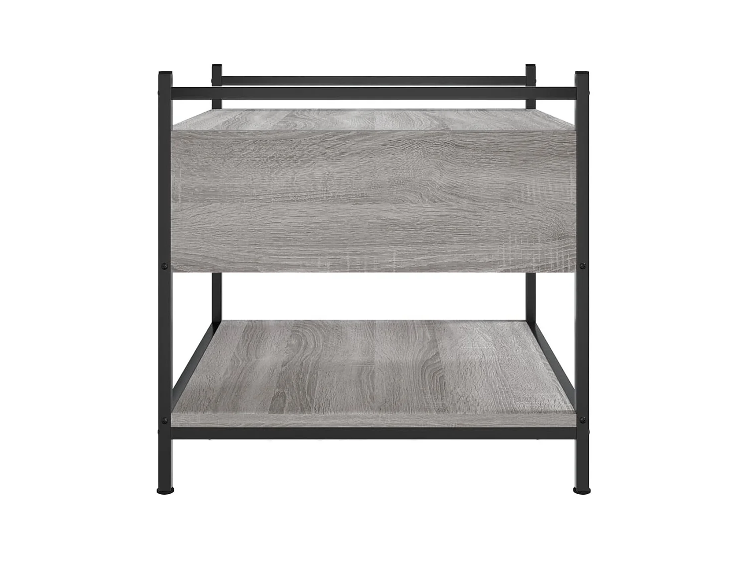 Mesa de centro-Mesa auxiliar acero inoxidable madera maciza traviesa dorado SHL4069