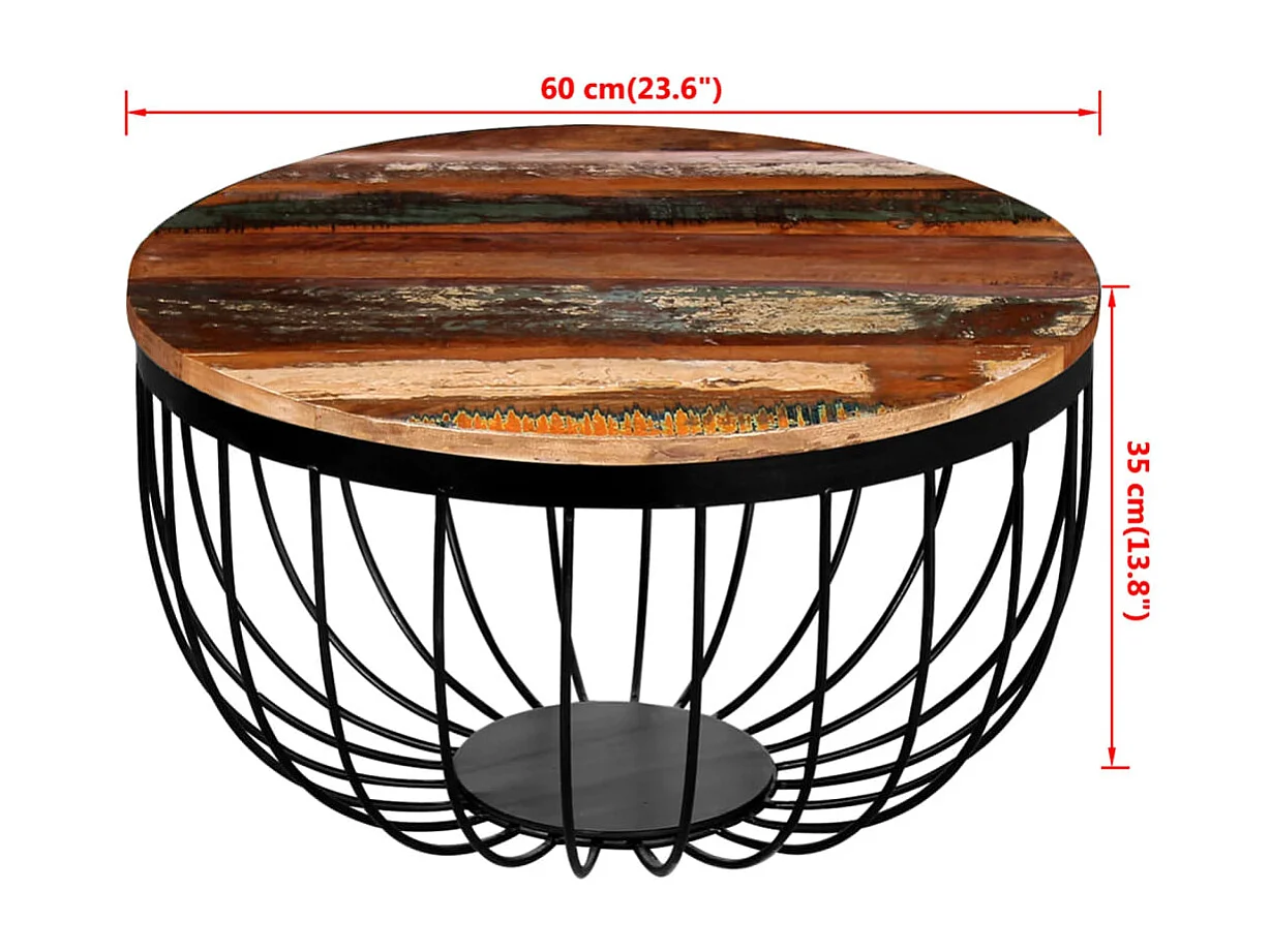 Mesa de centro | Mesa auxiliar salon madera de ingeniería roble Sonoma 35x35x60 cm SHL3980