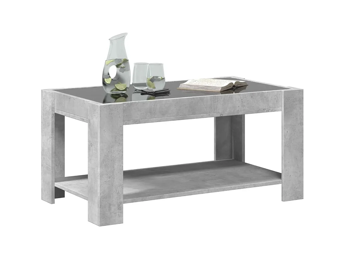 Mesa de centro-Mesa auxiliar madera contrachapada roble ahumado 150x50x35 cm SHL4417