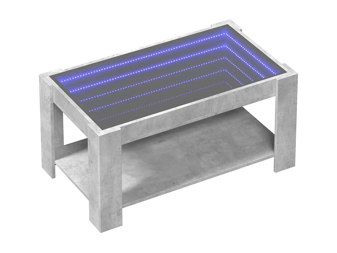LED Couchtisch-Beistelltische-Sofatisch Betongrau 93x53x45 cm Holzwerkstoff SHL65685