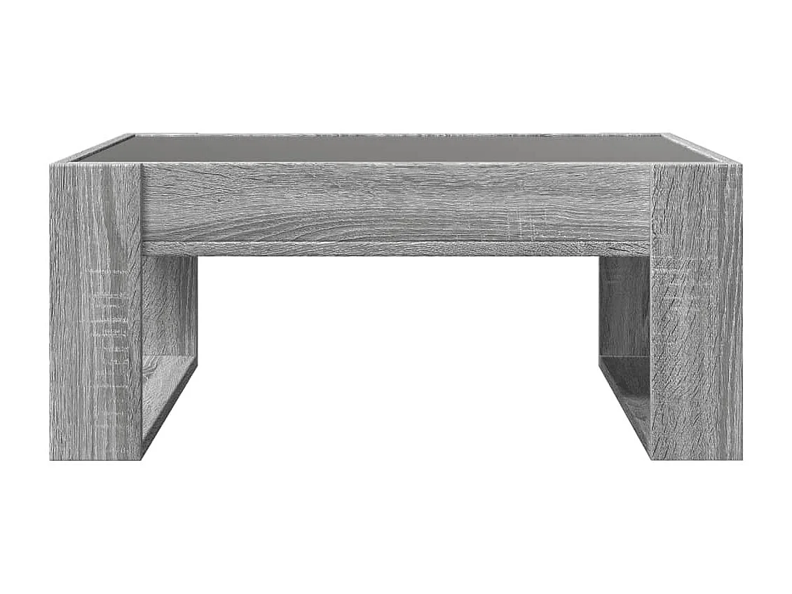 Mesa de centro-Mesa auxiliar madera de ingeniería gris hormigón 55x55x43 cm SHL4824
