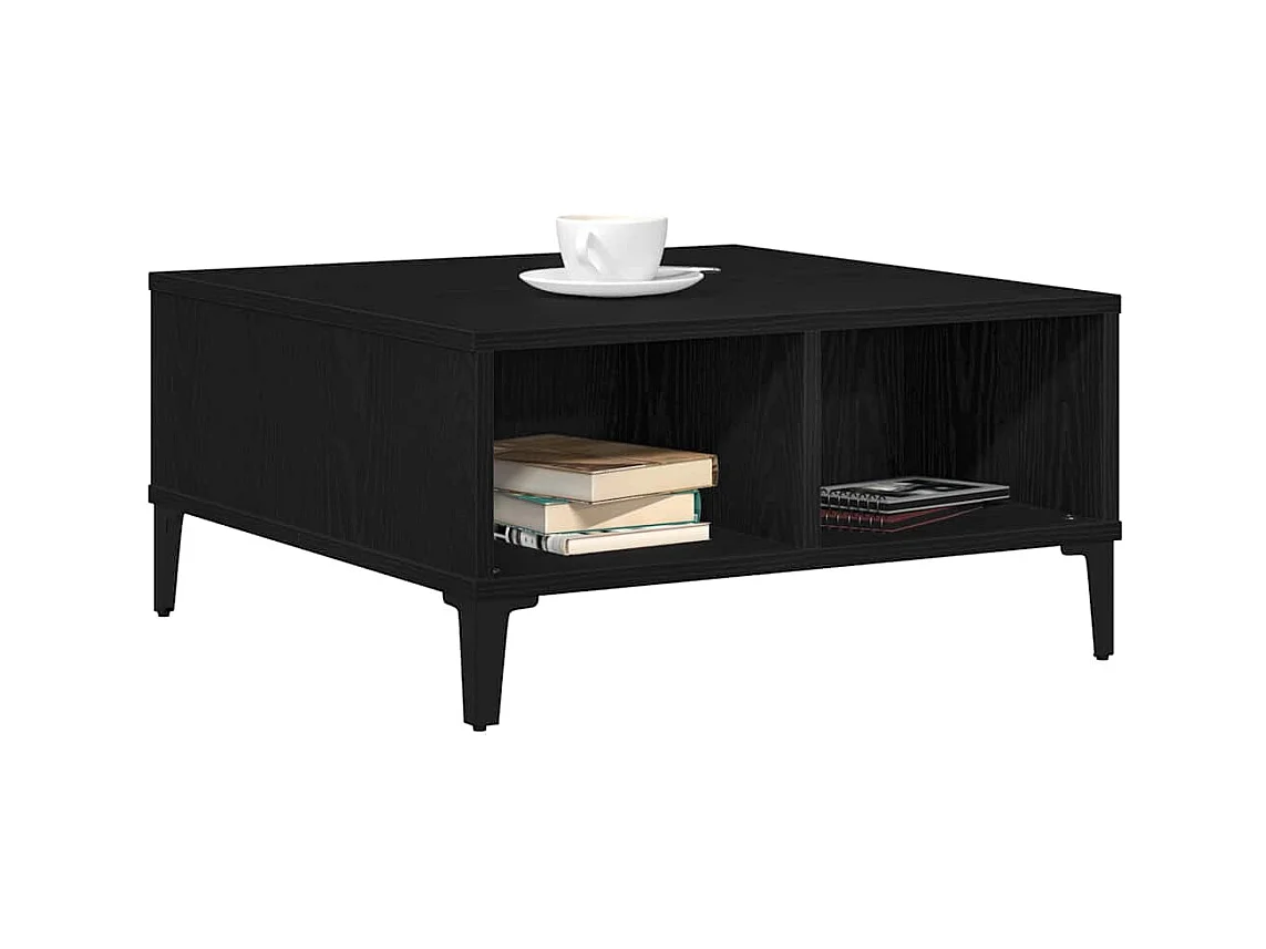 Mesa de centro-Mesa auxiliar-Mesita de centro madera contrachapada blanco brillo 90x50x41,5 cm SHL2552