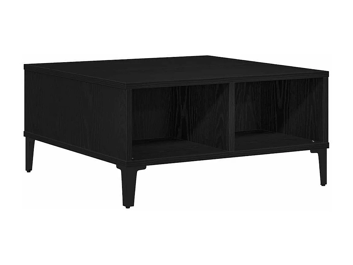 Tavolino da Salotto-Tavolino Basso Rovere Nero 60x60x30 cm SHL70197