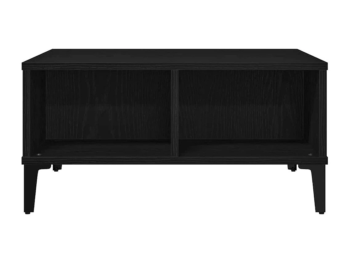 Tavolino da Salotto-Tavolino Basso Rovere Nero 60x60x30 cm SHL70197