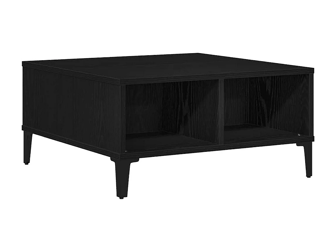 Tavolino da Salotto-Tavolino Basso Rovere Nero 60x60x30 cm SHL70197