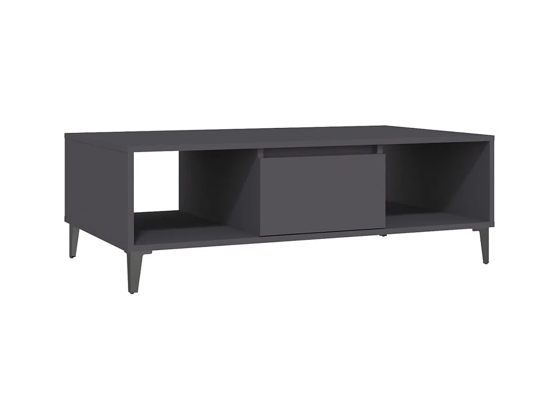 Table basse salon-Table d'appoint gris 103,5x60x35 cm bois d'ingénierie SHL5507
