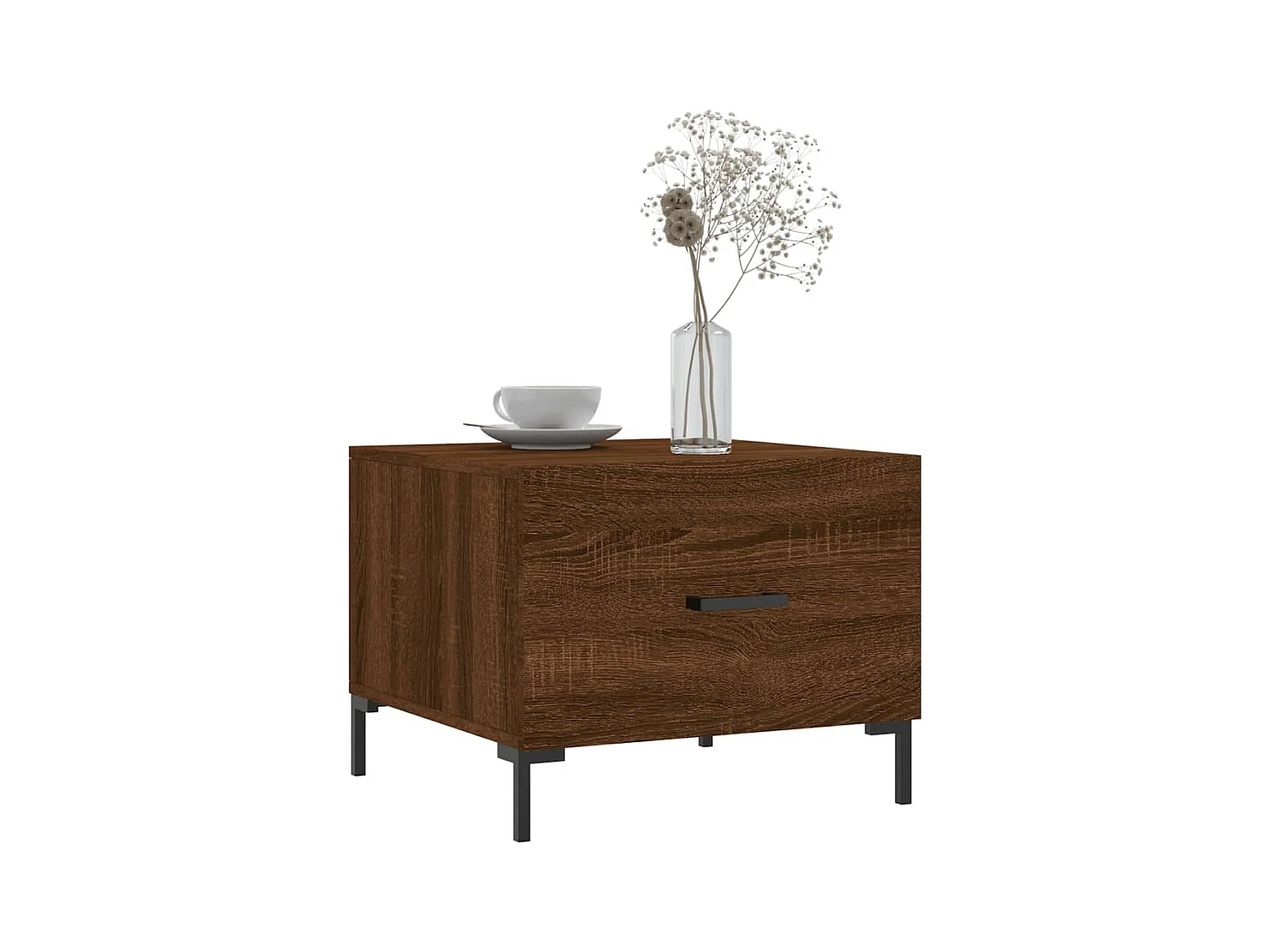 Mesa de centro | Mesa auxiliar madera de ingeniería roble marrón 60x60x30 cm SHL301151